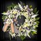 Lambs Ear Wreath for Front Door 20” – All Season Handmade Farmhouse Green Wreath with Lavender Bow, Spring Summer Porch Wall Hanging Home Decor